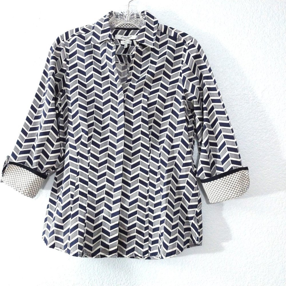 Foxcroft | Sz: 4 | Button Front Cotton Shirt